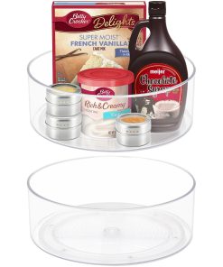 Lazy Susan Turntable Bins (2 Pack)