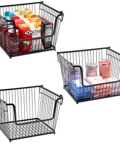 Farmhouse Wire Scoop Basket Bins (3 Pack)