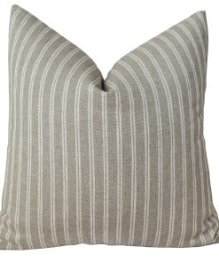 Sage & Stripes Linen Pillow Cover