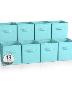 13 Cube Storage Bins (8 Pack, Solid Colors)