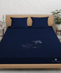 Navy Blue Waterproof Terry Mattress Protector