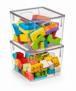 Alternative view of Plastic Bins with Lid Set (Medium)