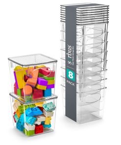 Plastic Bins with Lids Set (Small)