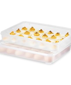 Egg Containers with Lids (Set of 2, Holds 48 Eggs)