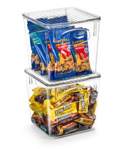 Alternative view of Plastic Container Bins with Lids (4 Pack)