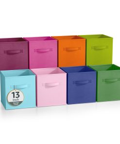 13 Large Cube Storage Bins (8 Pack Multi)