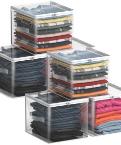 Alternative view of Clear Storage Cube with Zipper & Carry Handles