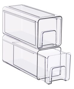 Stackable Storage Drawers Case with Handles