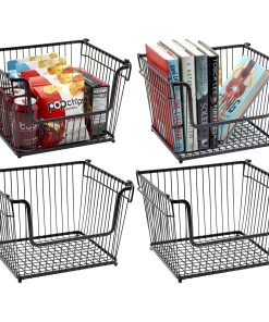 Storage basket with handle (4 Pack)