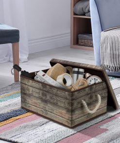 Alternative view of Pattern Storage Box (2 Pack Rustic Wood)