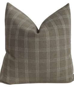 Tailored Check | Truffle Pillow Cover