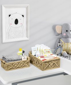 Alternative view of Macrame Boho Decor Baskets (Set of 2)