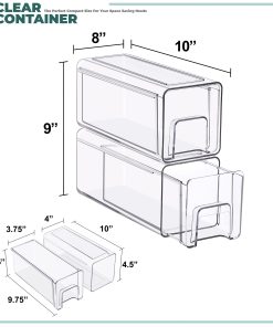 Alternative view of Stackable Storage Drawers Case with Handles