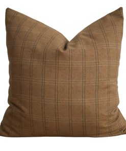 Wool Plaid | Caramel Pillow Cover