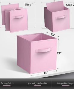 13 Large Cube Storage Bin (8-Pack, Pastels)