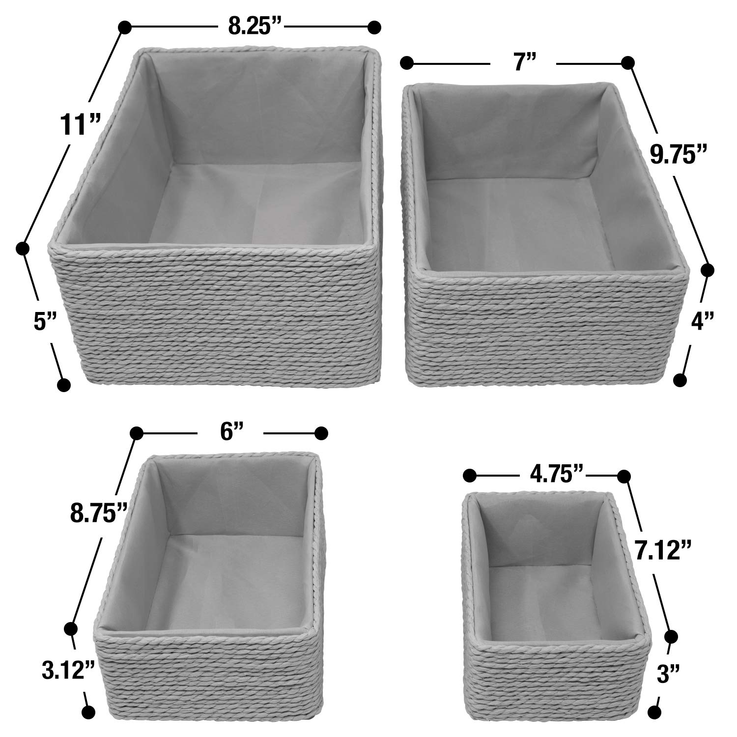 Woven Rope Baskets (4 Pack) - Image 14