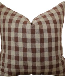 Warm Checkered Block Print Pillow Cover