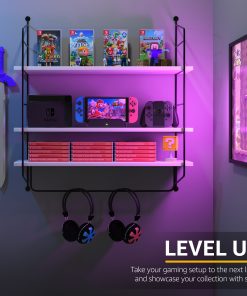 Alternative view of Floating Bathroom Shelf with Metal Brackets (3 Tier)