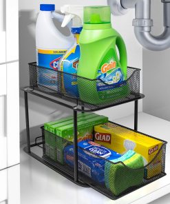 Alternative view of Mesh Sliding Drawers 2 Tier Baskets (Set of 2)
