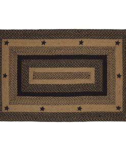 Star Black Braided Rugs, BR-197 20x30 to 5'x8' Rect.