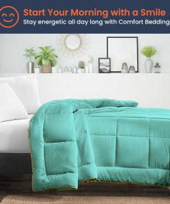 Alternative view of 100% Egyptian Cotton Aqua Green Comforter Set