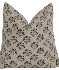 Auburn Floral Block Print Pillow Cover