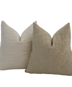 Boho-chic Natural Pillow Cover Set