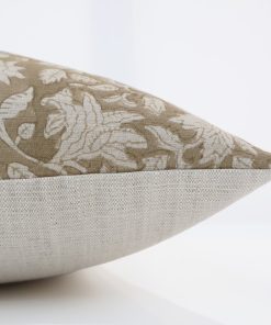 Alternative view of Carmel Beige Block Print Pillow Cover