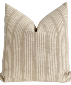 Chai Stripe Brown Pillow Cover