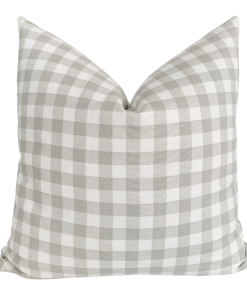 Check French Gray Pillow Cover