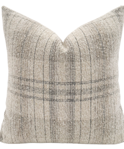 Calm Cream Plaid Pillow Cover