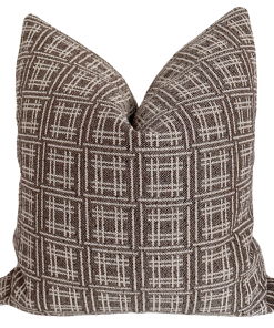 Crisscross Brown Pillow Cover