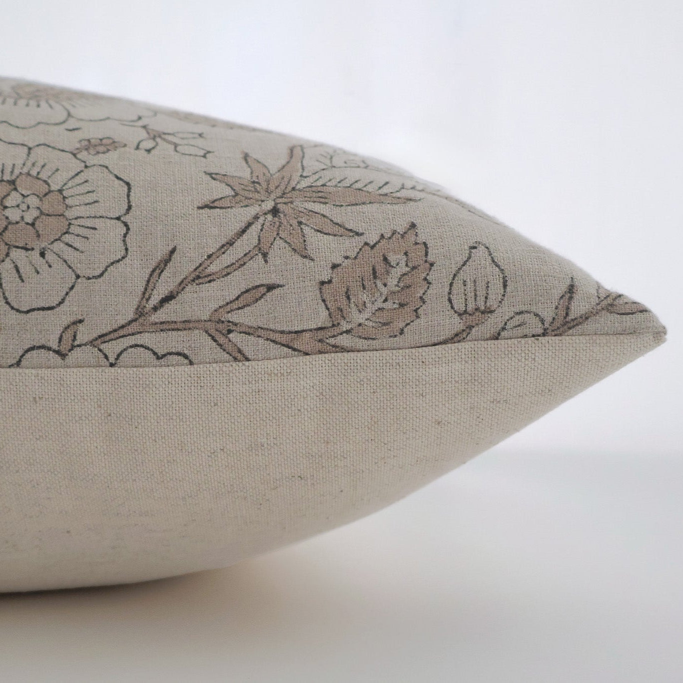 Daisy Mae Flower Block Print Pillow Cover - Image 2