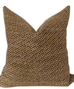Deep Weave Brown Pillow Cover