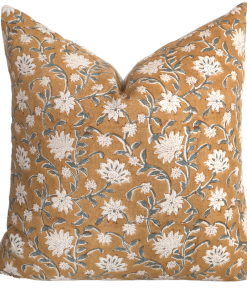 Eidelweiss Floral Block Print Pillow Cover