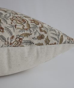 Alternative view of Fall Bloom | Gray Block Print Pillow Cover