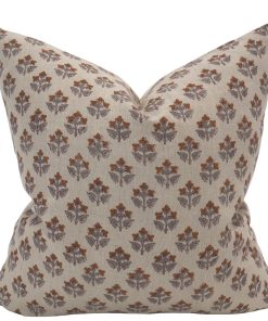 Burnt Sienna Floral Pillow Cover - 2xs 14x20