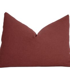 Alternative view of Red Wine Linen Pillow Cover