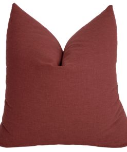Red Wine Linen Pillow Cover