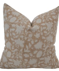 Whisper Pink Floral Block Print Pillow Cover