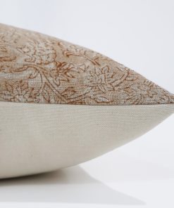 Alternative view of Precious Pink Floral Block Print Pillow Cover 20x20