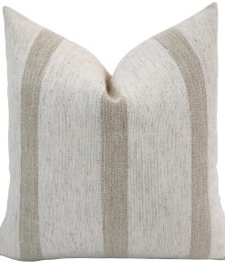 Reflection Stripe | White Pillow Cover