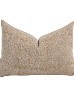 Alternative view of Precious Pink Floral Block Print Pillow Cover 14x20