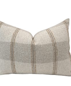 Alternative view of Mesa Stripe | Wheat Pillow Cover