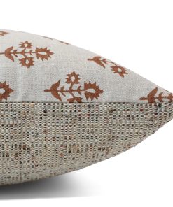 Alternative view of Russet Flower Block Print Pillow Cover