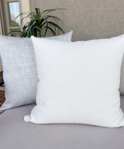 White Boucle Indoor Outdoor Pillow Cover