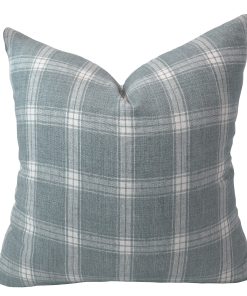 Wesley Blue Plaid Pillow Cover
