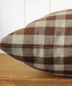 Alternative view of Warm Checkered Block Print Pillow Cover
