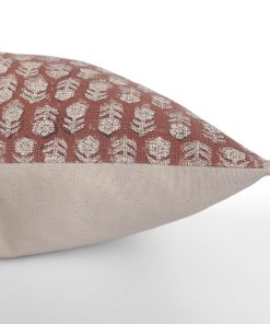 Alternative view of Wabi Light Red Block Print Pillow Cover