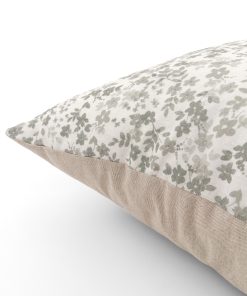 Alternative view of Sage Flower Block Print Pillow Cover